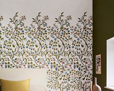 Little Greene Mandalay Wallpaper in a bedroom