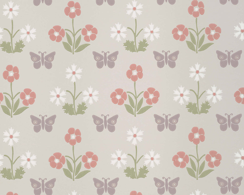 Little Greene Burges Butterfly Wallpaper