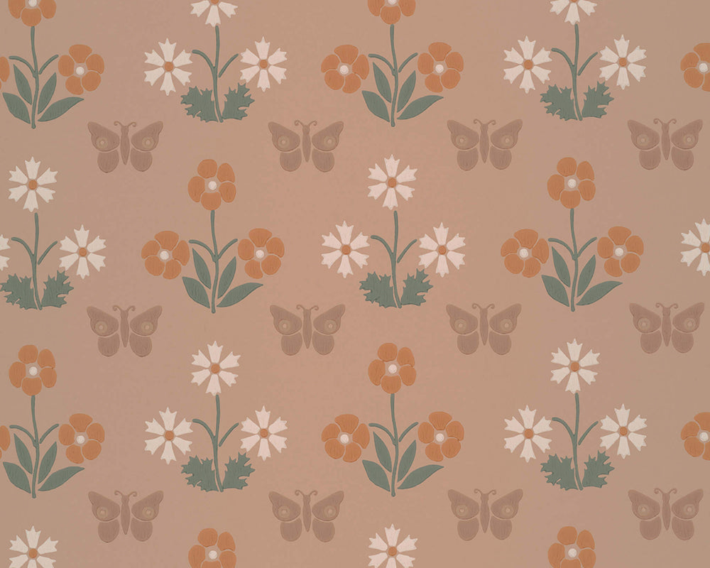 Little Greene Burges Butterfly Wallpaper