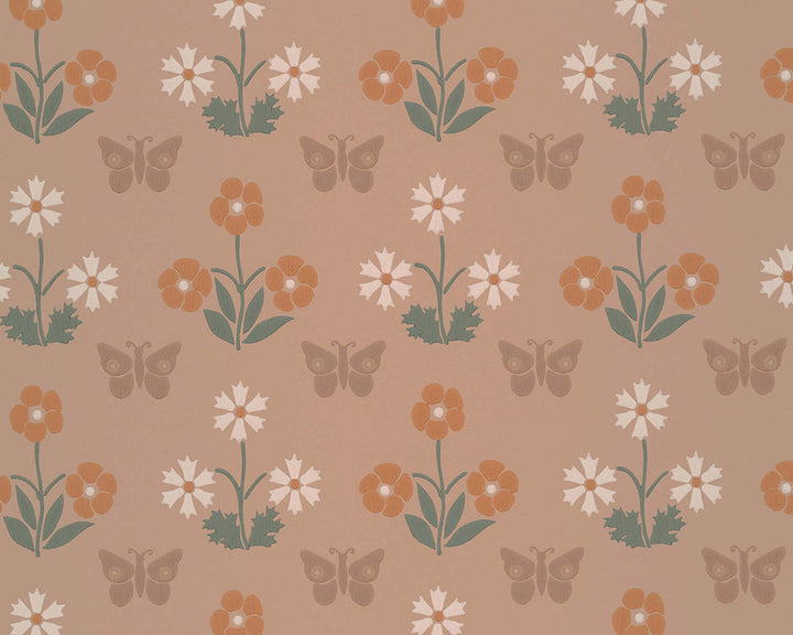 Little Greene Burges Butterfly Wallpaper