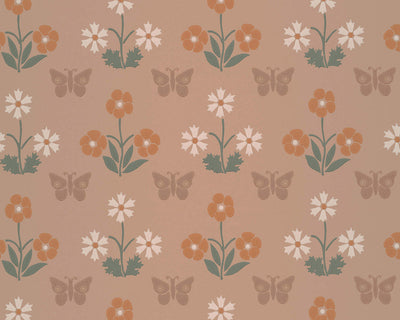 Little Greene Burges Butterfly Wallpaper