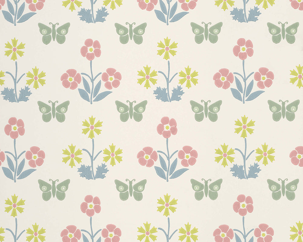 Little Greene Burges Butterfly Wallpaper