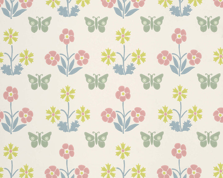 Little Greene Burges Butterfly Wallpaper