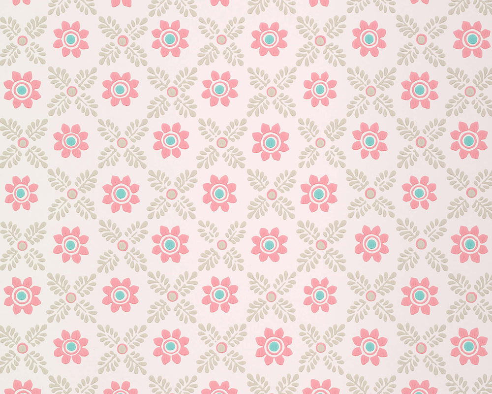 Little Greene Ditsy Block Wallpaper