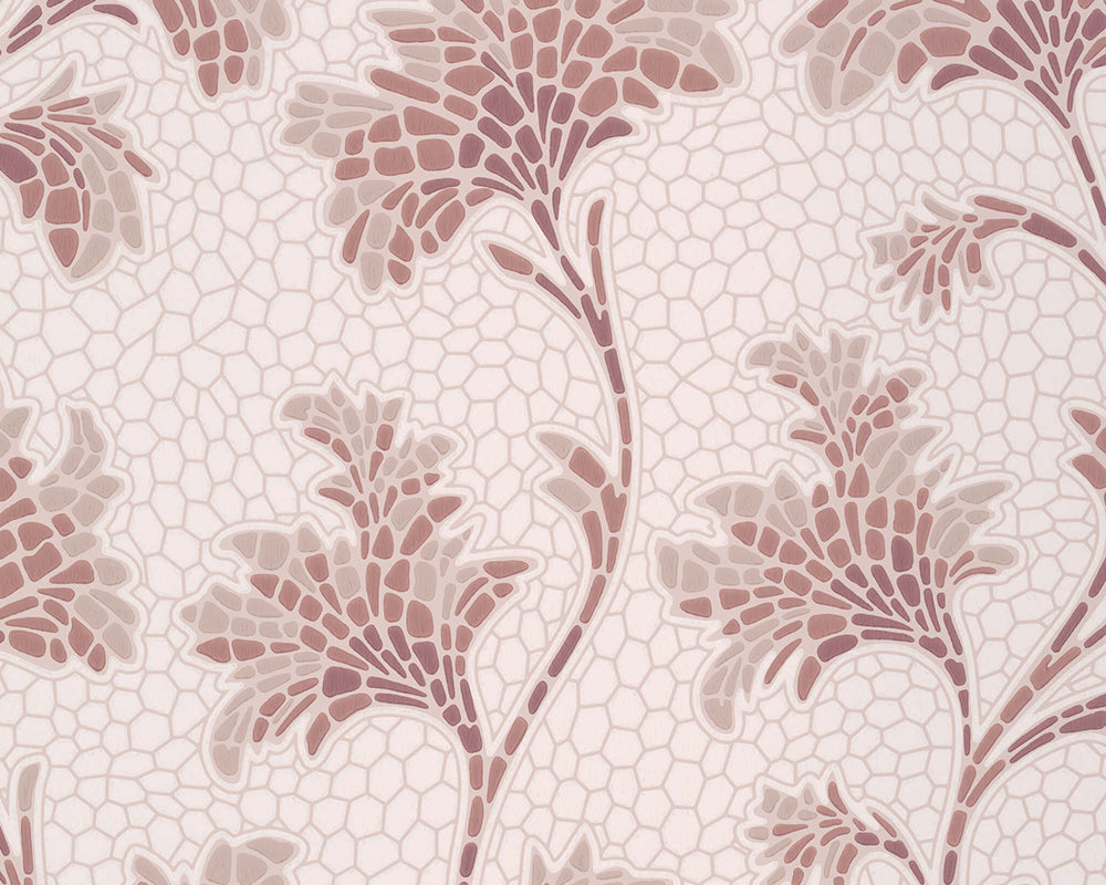 Little Greene Mosaic Trail Wallpaper in Blush