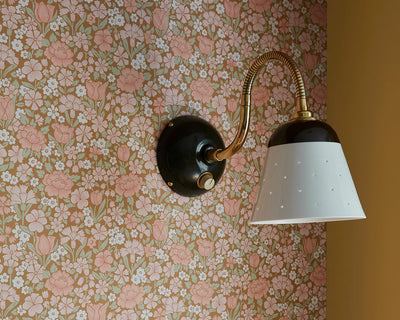 Little Greene Spring Flowers Wallpaper in Bambolone close up