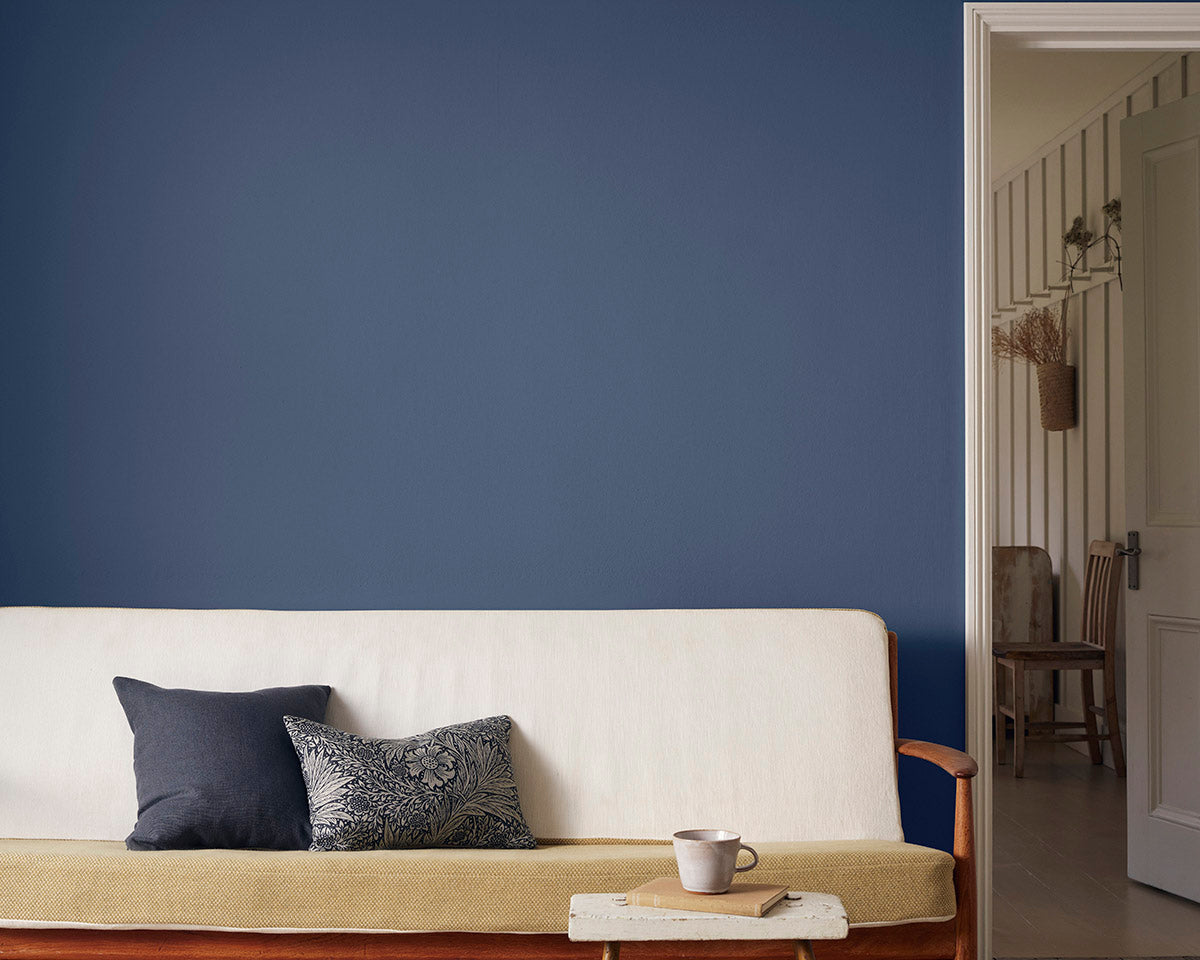 Morris & Co Webbs Blue Paint in Room