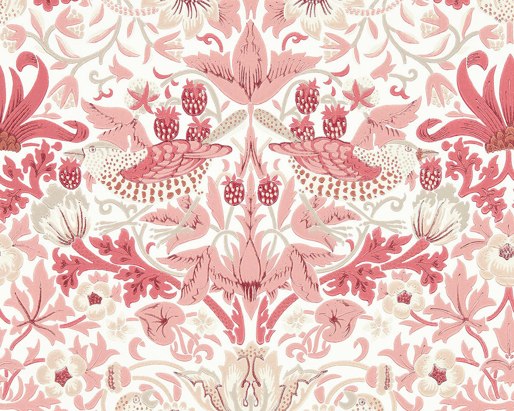 Morris & Co Simply Strawberry Thief Wallpaper 217059