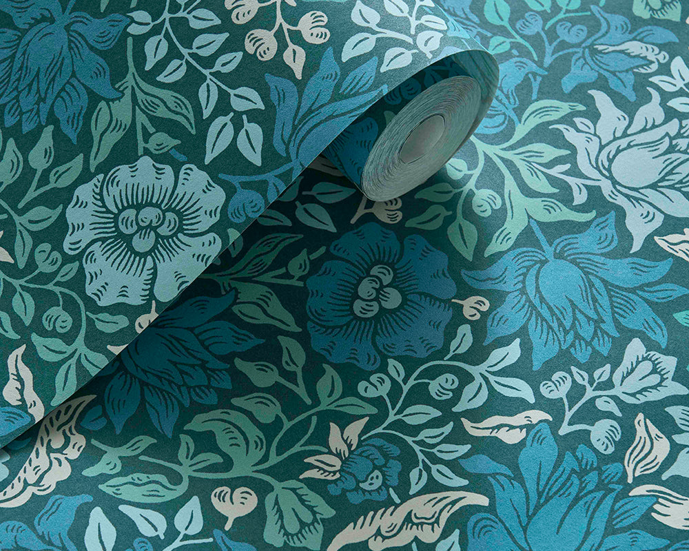 Clarke & Clarke collaboration with William Morris Mallow Wallpaper