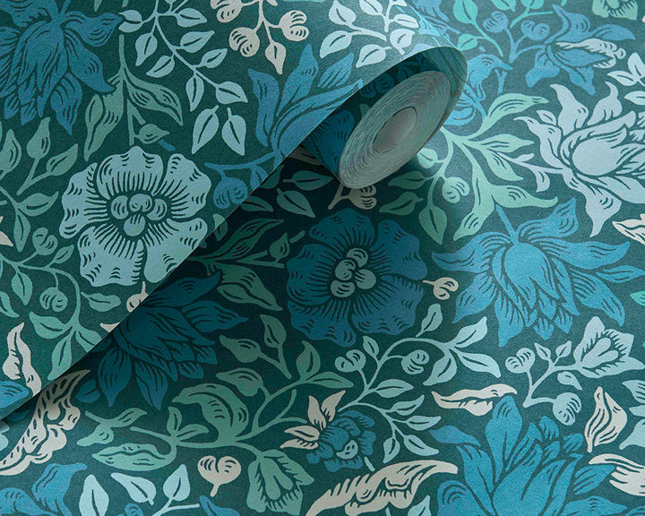 Clarke & Clarke collaboration with William Morris Mallow Wallpaper