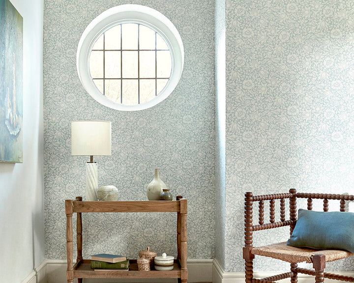 Morris & Co Mallow Wallpaper in Hallway