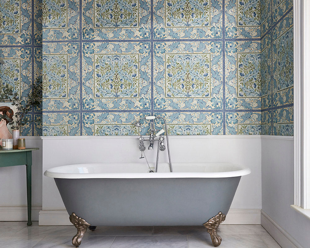 Morris & Co Wilhelmina Wallpaper in Bathroom