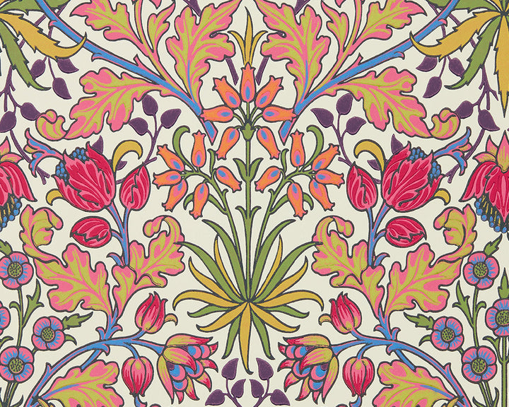 Morris & Co Hyacinth Wallpaper in Cosmo Pink