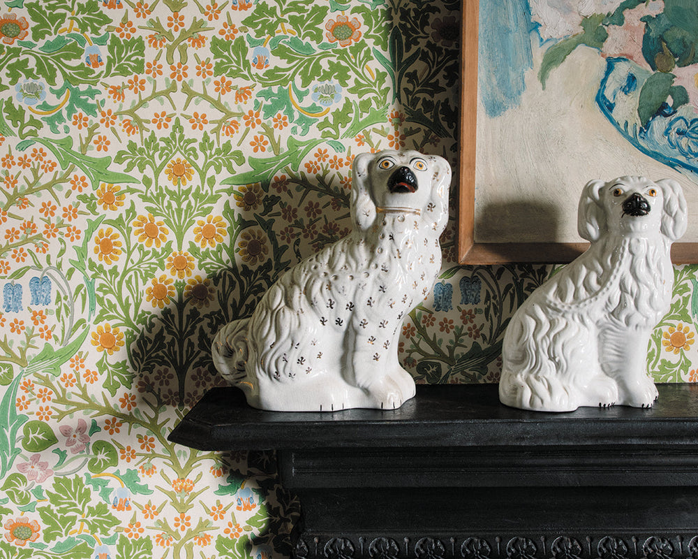 Morris & Co Blackthorn Wallpaper in Room Close Up