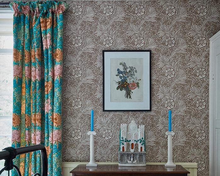 Morris & Co Marigold Chocolate/Cream 216955 Wallpaper