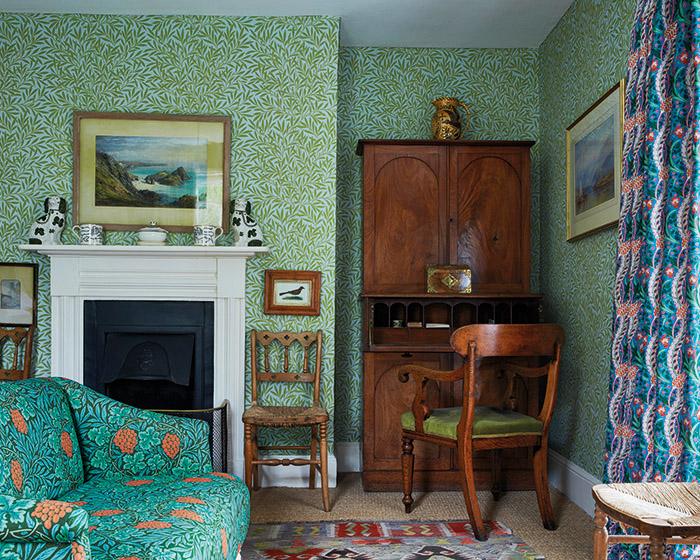 Morris & Co Willow Sky/Leaf 216964 Wallpaper