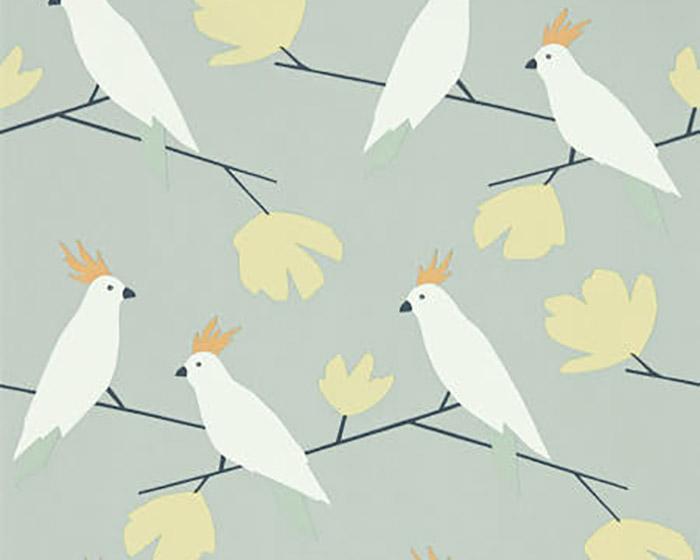 Scion Love Birds Willow 112222 Wallpaper