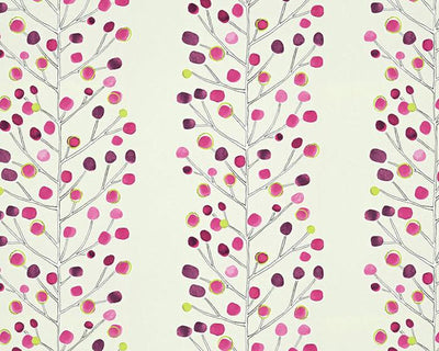 Scion Berry Tree Mink Plum Berry/Lime 112265 Wallpaper