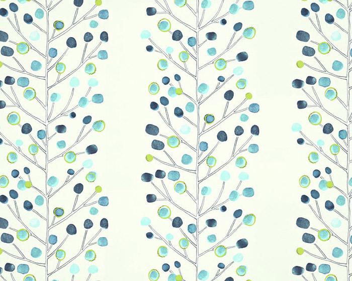 Scion Berry Tree Peacock/Powder Blue/Lime/Neutral 112266 Wallpaper