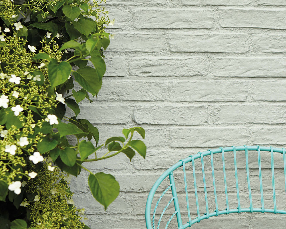 Little Greene Normandy Grey 79 Paint on an exterior wall