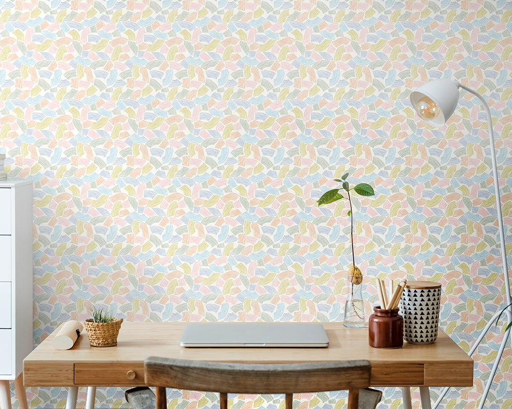 OHPOPSI Elements Wallpaper in a home office