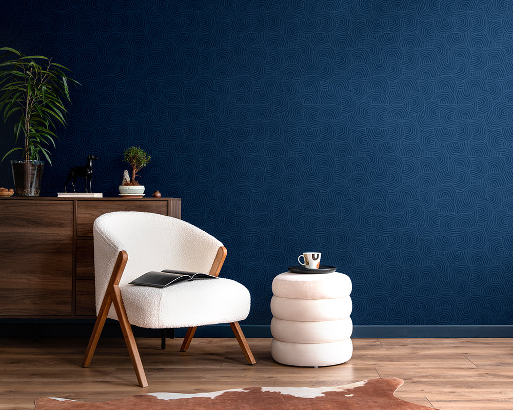 OHPOPSI Venation Wallpaper in a living room