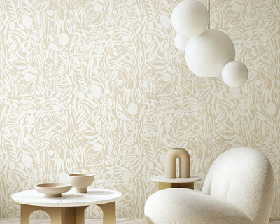OHPOPSI Verdure Wallpaper on a wall in a lounge