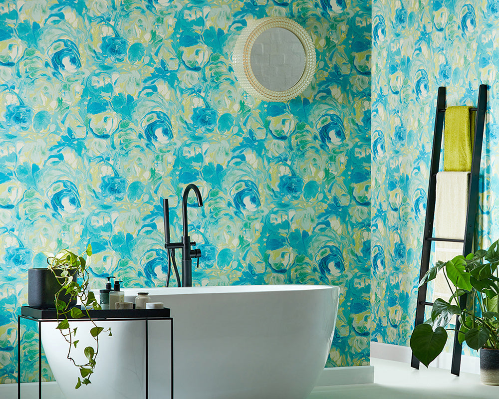 OHPOPSI Venetian Wallpaper in a bathroom