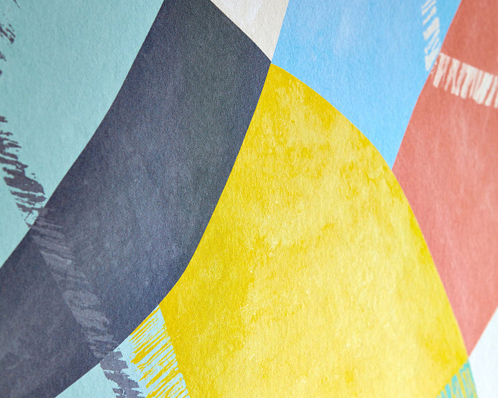 OHPOPSI Abstract Geo Wallpaper in pastel pop detail