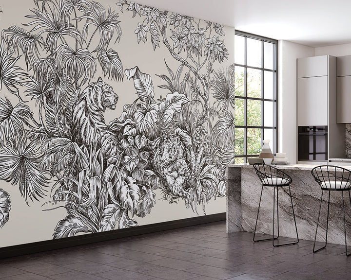 OHPOPSI Roar Wallpaper in a kitchen