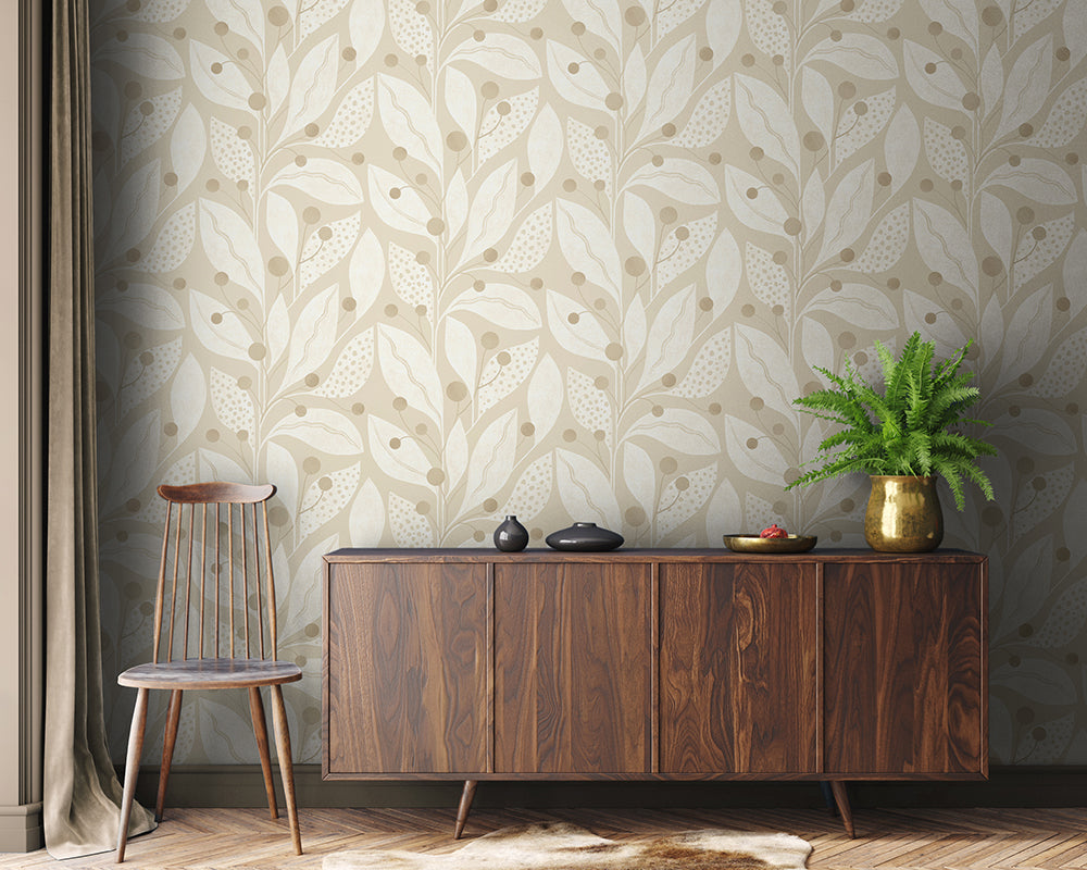OHPOPSI Berry Dot Wallpaper in a living space