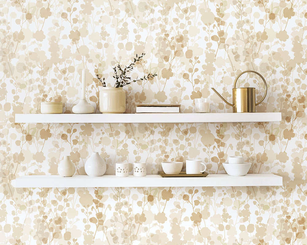 OHPOPSI Blossom Wallpaper on a kitchen wall