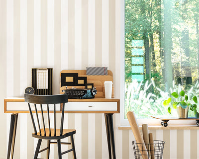OHPOPSI Bloc Stripe Wallpaper in a home office