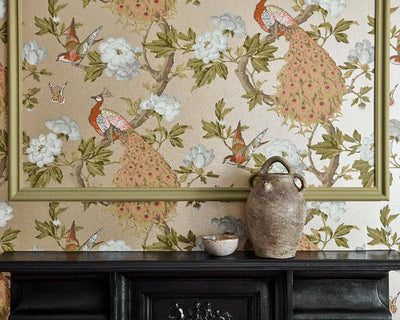 Little Greene Pavona Hazel 0293ASISLAN Wallpaper