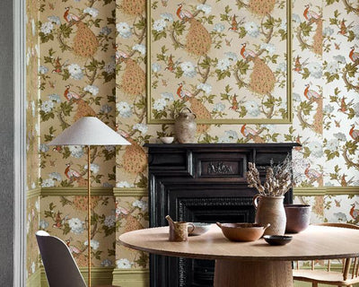 Little Greene Pavona Hazel 0293ASISLAN Wallpaper