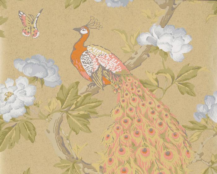 Little Greene Pavona Gina 0293ASISLAN Wallpaper