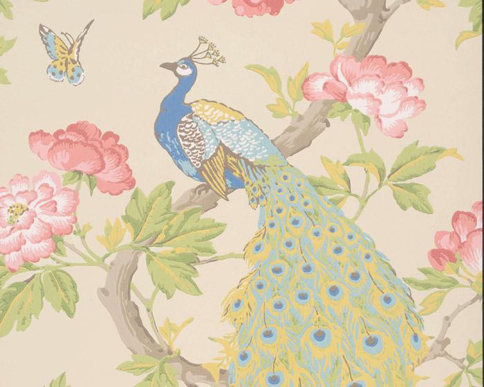 Little Greene Pavona Hazel 0293ASISLAN Wallpaper