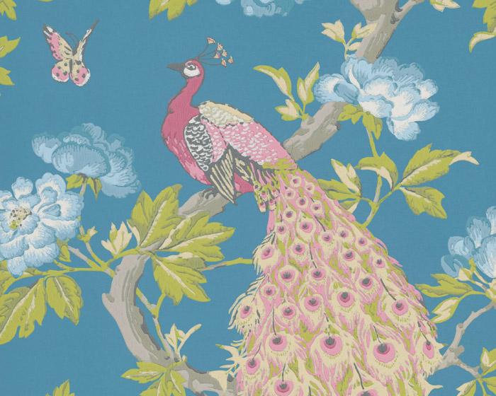 Little Greene Pavona Sylvie 0293ASISLAN Wallpaper