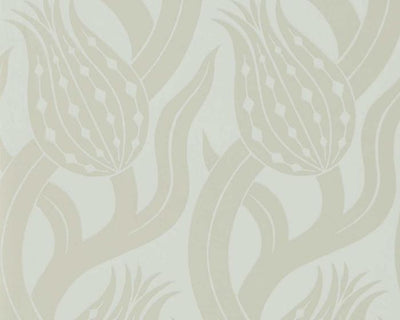 Zoffany Persian Tulip Wallpaper Silver 312998