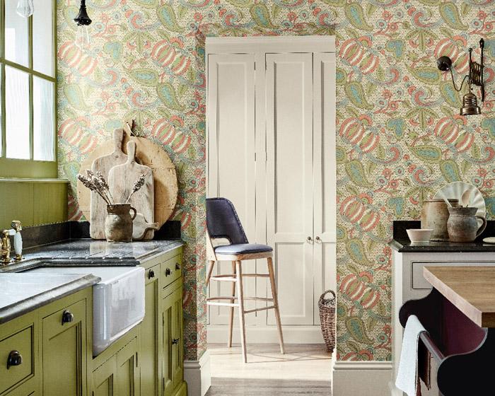 Little Greene Pomegranate Pastel 0293ASISLAN Wallpaper