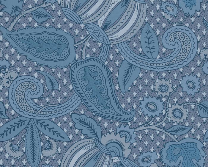 Little Greene Pomegranate Blue Scale 0293ASISLAN Wallpaper