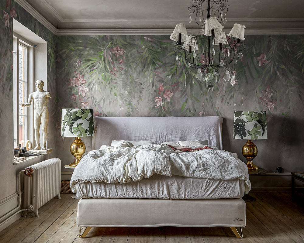 Rebel Walls Honolulu Mural Wallpaper Green Roomset