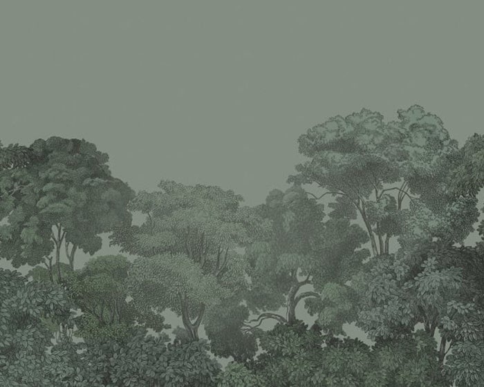 Rebel Walls Bellewood Mural - Solid Green Wallpaper per m2