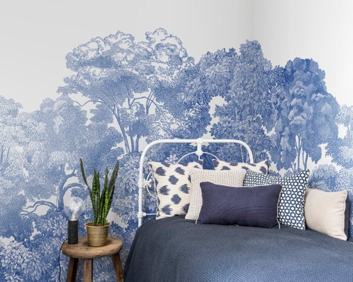 Rebel Walls Bellewood Mural - Porcelain Toile Wallpaper per m2 in Room
