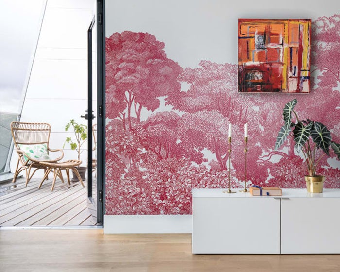 Rebel Walls Bellewood Mural - Crimson Toile Wallpaper per m2 in Room