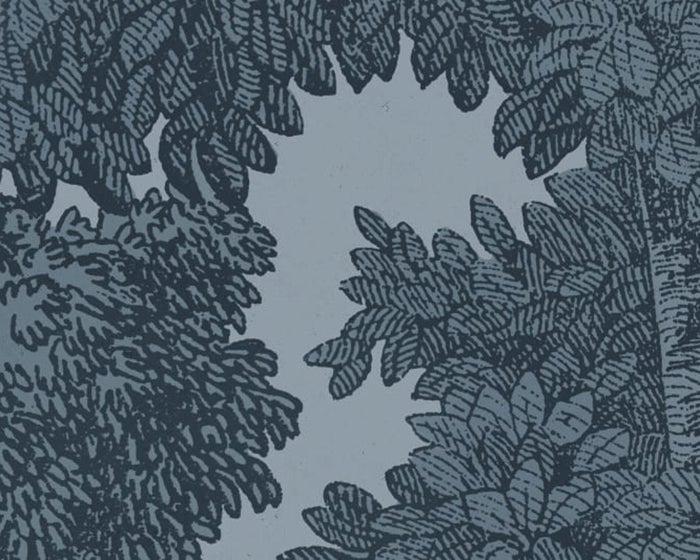 Rebel Walls Bellewood Mural - Solid Blue Wallpaper Close Up