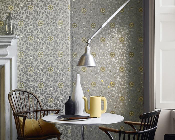 Little Greene Richmond Green Stella 0251RGDORCA Wallpaper