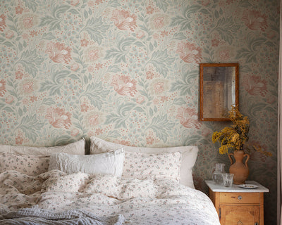 Sandberg Ava Wallpaper in a bedroom