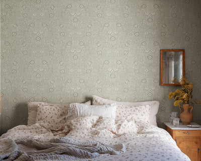 Sandberg Caroline Wallpaper in a bedroom