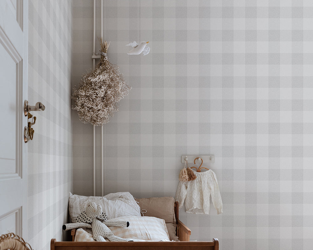 Sandberg Lykke Wallpaper on a children's bedroom wall